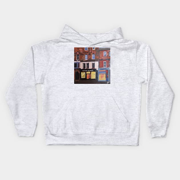 Central Edinburgh Streets, Scotland Kids Hoodie by golan22may